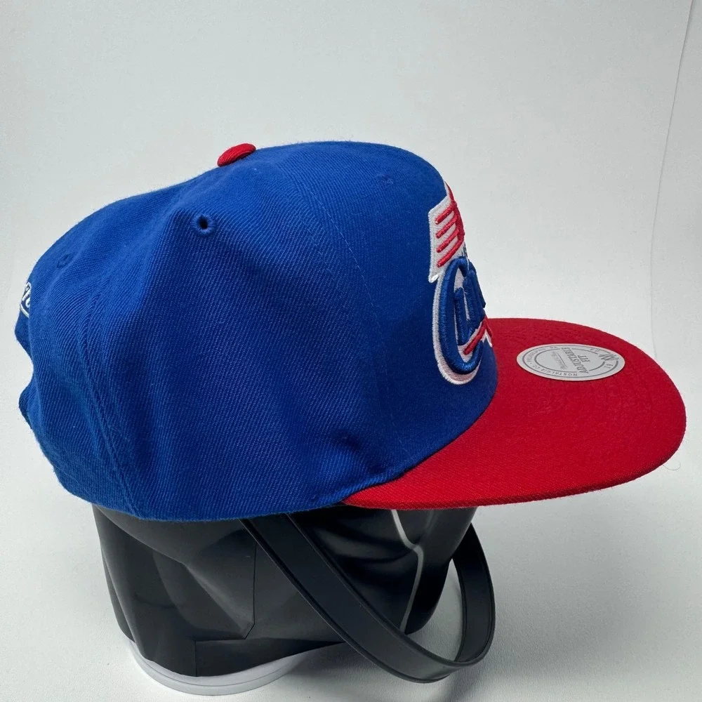 Los Angeles Clippers Mitchell & Ness NBA Snapback Hat Blue Red Hardwood Classics